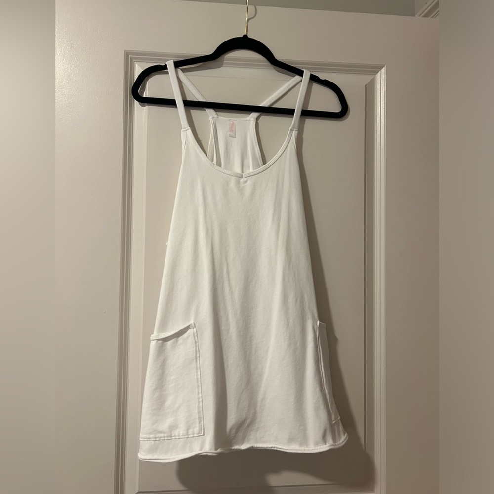 Free People Hot Shot Mini Dress white